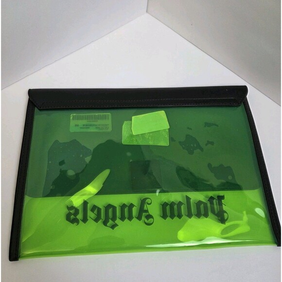 RARE Palm Angels Alien Flap Pouch Green Black 11x8 in MSRP $510 - Picture 2 of 11